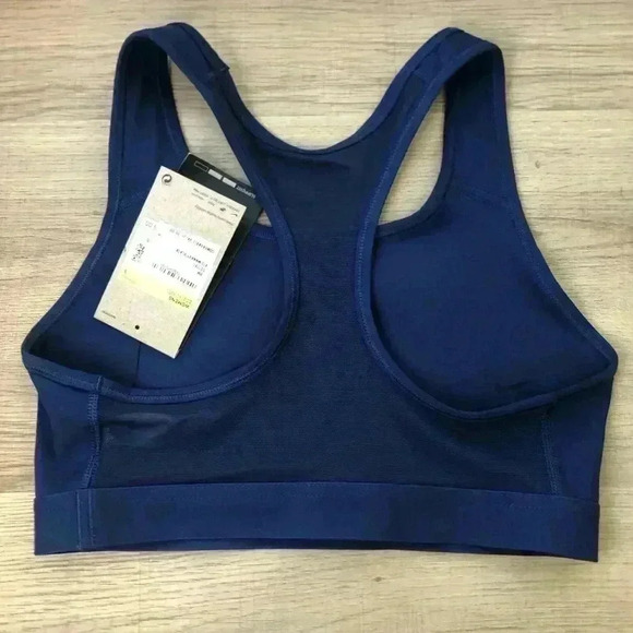 Nike Dri Fit Swoosh Icon Sports Bra Navy Blue DD1141 NWT sz S - Picture 2 of 3